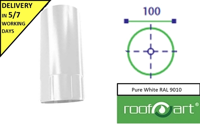 100mm Prelaq Pure White RAL 9010